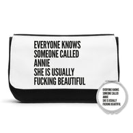 Personalised Everyone Knows Makeup Bag & Mirror Set
